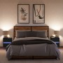 Mesitas de noche de pared con luces LED 2 unidades negro de , Mesitas de noche - Ref: Foro24-3307964, Precio: 111,59 €, Descu...