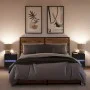 Mesitas de noche de pared con luces LED 2 unidades negro de , Mesitas de noche - Ref: Foro24-3307964, Precio: 109,57 €, Descu...