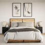 Mesitas de noche de pared con luces LED 2 unidades negro de , Mesitas de noche - Ref: Foro24-3307964, Precio: 111,59 €, Descu...