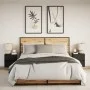 Wall-mounted bedside tables with LED lights, 2 units, black by , Nightstands - Ref: Foro24-3307964, Price: 109,57 €, Discount: %