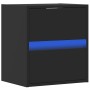 Mesitas de noche de pared con luces LED 2 unidades negro de , Mesitas de noche - Ref: Foro24-3307964, Precio: 111,59 €, Descu...