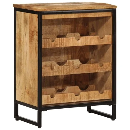 Botellero para 9 botellas madera maciza mango 55x33x70 cm de , Botelleros - Ref: Foro24-4009949, Precio: 148,89 €, Descuento: %