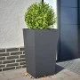 Jardineras 2 uds acero gris antracita 45x45x75 cm de , Maceteros y jardineras - Ref: Foro24-851099, Precio: 144,34 €, Descuen...