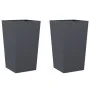 Jardineras 2 uds acero gris antracita 45x45x75 cm de , Maceteros y jardineras - Ref: Foro24-851099, Precio: 144,34 €, Descuen...