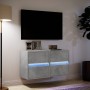 Muebles TV de pared luces LED 2 uds gris hormigón 41x31x45 cm de , Muebles TV - Ref: Foro24-852278, Precio: 93,48 €, Descuent...