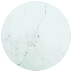Tablero de mesa diseño mármol vidrio templado blanco Ø40x0,8 cm by , Table tops - Ref: Foro24-322246, Price: 26,40 €, Discoun...
