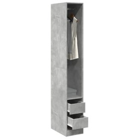 Armario de madera de ingeniería gris hormigón 30x50x200 cm de , Armarios roperos - Ref: Foro24-3307741, Precio: 106,48 €, Des...