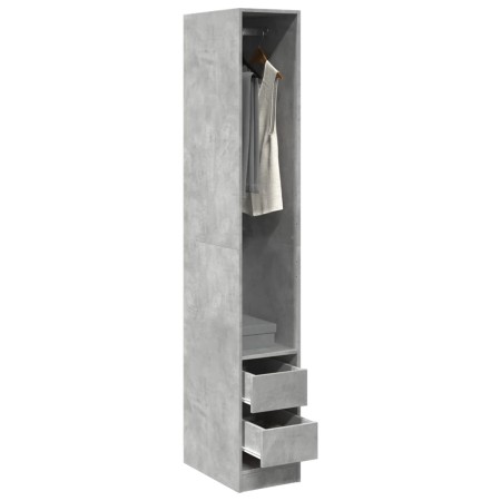 Armario de madera de ingeniería gris hormigón 30x50x200 cm de , Armarios roperos - Ref: Foro24-3307741, Precio: 106,48 €, Des...