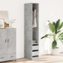 Armario de madera de ingeniería gris hormigón 30x50x200 cm de , Armarios roperos - Ref: Foro24-3307741, Precio: 106,48 €, Des...