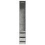 Armario de madera de ingeniería gris hormigón 30x50x200 cm de , Armarios roperos - Ref: Foro24-3307741, Precio: 106,48 €, Des...