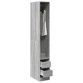 Armario de madera de ingeniería gris Sonoma 30x50x200 cm de , Armarios roperos - Ref: Foro24-3307743, Precio: 110,74 €, Descu...