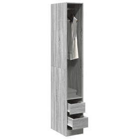 Armario de madera de ingeniería gris Sonoma 30x50x200 cm de , Armarios roperos - Ref: Foro24-3307743, Precio: 112,15 €, Descu...