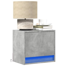 Mesitas de noche de pared con luces LED 2 uds gris hormigón de , Mesitas de noche - Ref: Foro24-852082, Precio: 50,08 €, Desc...