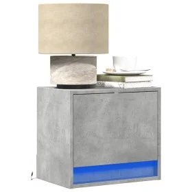 Mesitas de noche de pared con luces LED 2 uds gris hormigón by , Nightstands - Ref: Foro24-852082, Price: 49,37 €, Discount: %
