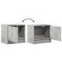 Mesitas de noche de pared con luces LED 2 uds gris hormigón de , Mesitas de noche - Ref: Foro24-852082, Precio: 50,08 €, Desc...