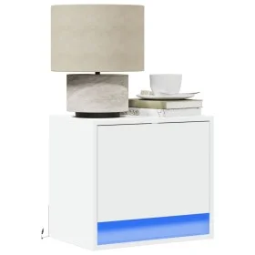 Mesita de noche de pared con luces LED blanco de , Mesitas de noche - Ref: Foro24-852075, Precio: 29,55 €, Descuento: %