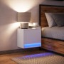 Mesita de noche de pared con luces LED blanco de , Mesitas de noche - Ref: Foro24-852075, Precio: 29,87 €, Descuento: %