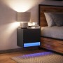 Mesita de noche de pared con luces LED negro de , Mesitas de noche - Ref: Foro24-852077, Precio: 41,93 €, Descuento: %
