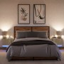 Mesitas de noche de pared con luces LED 2 unidades roble Sonoma de , Mesitas de noche - Ref: Foro24-852080, Precio: 49,82 €, ...