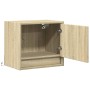 Mesitas de noche de pared con luces LED 2 unidades roble Sonoma de , Mesitas de noche - Ref: Foro24-852080, Precio: 49,82 €, ...