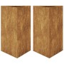 Jardineras triangulares 2 uds acero oxidado 50x43x75 cm de , Maceteros y jardineras - Ref: Foro24-851184, Precio: 92,15 €, De...