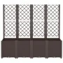 Jardinera con enrejado PP marrón 160x40x140 cm de , Maceteros y jardineras - Ref: Foro24-367875, Precio: 194,91 €, Descuento: %
