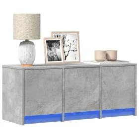 Mueble de TV LED madera ingeniería gris hormigón 97x34x40 cm de , Muebles TV - Ref: Foro24-852239, Precio: 68,75 €, Descuento: %