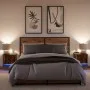 Mesitas de noche de pared con luces LED 2 uds roble ahumado de , Mesitas de noche - Ref: Foro24-852084, Precio: 49,37 €, Desc...