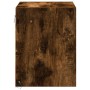 Mesitas de noche de pared con luces LED 2 uds roble ahumado de , Mesitas de noche - Ref: Foro24-852084, Precio: 49,82 €, Desc...