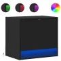 Mesitas de noche de pared con luces LED 2 unidades negro by , Nightstands - Ref: Foro24-852078, Price: 51,12 €, Discount: %