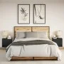 Mesitas de noche de pared con luces LED 2 unidades negro by , Nightstands - Ref: Foro24-852078, Price: 51,12 €, Discount: %