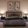 Mesitas de noche de pared con luces LED 2 unidades negro by , Nightstands - Ref: Foro24-852078, Price: 51,12 €, Discount: %