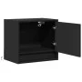 Mesitas de noche de pared con luces LED 2 unidades negro by , Nightstands - Ref: Foro24-852078, Price: 51,12 €, Discount: %