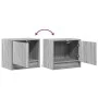 Mesitas de noche de pared con luces LED 2 unidades gris Sonoma by , Nightstands - Ref: Foro24-852086, Price: 50,93 €, Discoun...