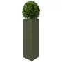 Jardinera triangular acero verde oliva 30x26x75 cm de , Maceteros y jardineras - Ref: Foro24-851149, Precio: 62,64 €, Descuen...