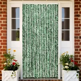 Cortina mosquitera chenilla verde y blanco 90x220 cm de vidaXL, Mosquiteras para ventanas - Ref: Foro24-325446, Precio: 62,33...