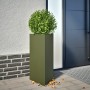 Jardinera triangular acero verde oliva 40x34,5x70 cm de , Maceteros y jardineras - Ref: Foro24-851163, Precio: 64,54 €, Descu...