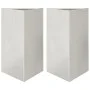 Jardineras triangulares 2 uds acero inoxidable 50x43x75 cm de , Maceteros y jardineras - Ref: Foro24-851180, Precio: 190,58 €...