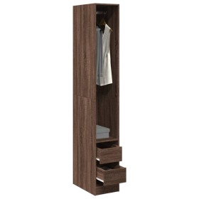 Armario madera de ingeniería color roble marrón 30x50x200 cm de , Armarios roperos - Ref: Foro24-3307744, Precio: 125,22 €, D...