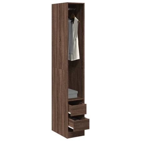 Armario madera de ingeniería color roble marrón 30x50x200 cm de , Armarios roperos - Ref: Foro24-3307744, Precio: 125,22 €, D...