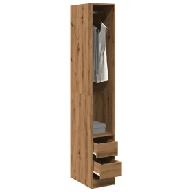 Armario de madera de ingeniería roble artesanal 30x50x200 cm de , Armarios roperos - Ref: Foro24-3307746, Precio: 129,92 €, D...