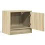 Wall-mounted bedside table with LED lights Sonoma oak by , Nightstands - Ref: Foro24-852079, Price: 28,74 €, Discount: %