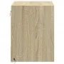 Wall-mounted bedside table with LED lights Sonoma oak by , Nightstands - Ref: Foro24-852079, Price: 28,74 €, Discount: %