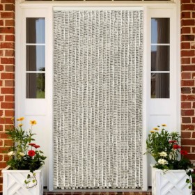 Cortina mosquitera de chenilla gris claro y oscuro 100x220 cm de vidaXL, Mosquiteras para ventanas - Ref: Foro24-325456, Prec...