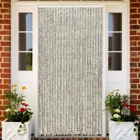 Cortina mosquitera de chenilla gris claro y oscuro 100x220 cm de vidaXL, Mosquiteras para ventanas - Ref: Foro24-325456, Prec...