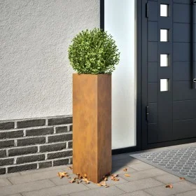 Jardinera triangular de acero oxidado 30x26x75 cm de , Maceteros y jardineras - Ref: Foro24-851155, Precio: 56,07 €, Descuent...