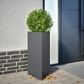 Jardineras 2 uds acero gris antracita 40x34,5x70 cm de , Maceteros y jardineras - Ref: Foro24-851162, Precio: 111,32 €, Descu...