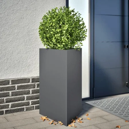 Jardineras 2 uds acero gris antracita 50x43x75 cm de , Maceteros y jardineras - Ref: Foro24-851176, Precio: 121,41 €, Descuen...
