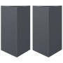Jardineras 2 uds acero gris antracita 50x43x75 cm de , Maceteros y jardineras - Ref: Foro24-851176, Precio: 105,71 €, Descuen...