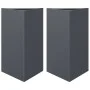 Jardineras 2 uds acero gris antracita 50x43x75 cm de , Maceteros y jardineras - Ref: Foro24-851176, Precio: 121,41 €, Descuen...